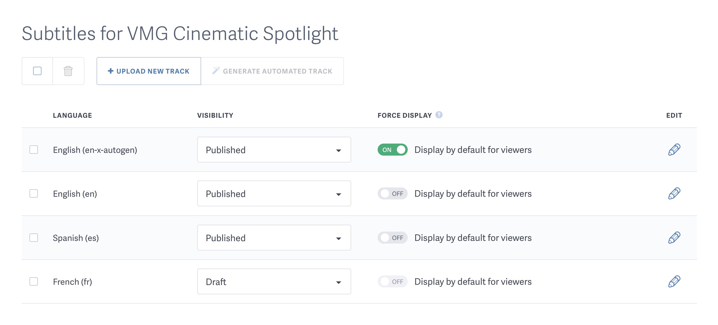 Manage your subtitles